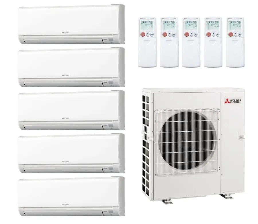 A mitsubishi ductless 5 zone system